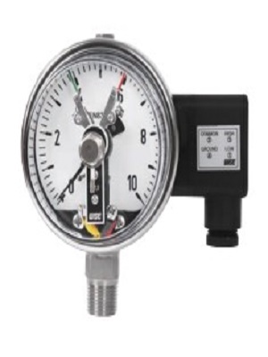 Đồng hồ áp suất có tiếp điểm điện WISE P510 - Đồng hồ 3 kim