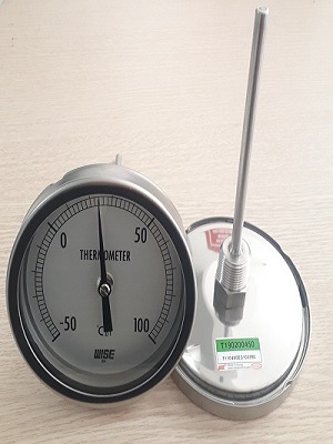Đồng hồ nhiệt độ WISE T110 chân sau dải đo 0~100 độ C