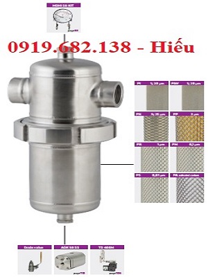 Bộ lọc khí vi sinh inox cho hệ thống áp suất cao WHFIT Omega Air