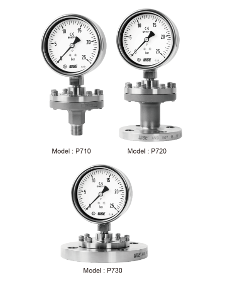 Đồng hồ áp suất màng WISE P710-P720-P730