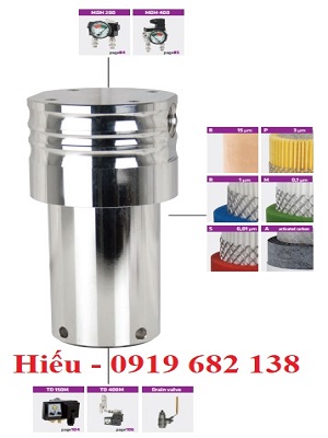 Bộ lọc khí nén bằng thép cacbon cho đường ống áp suất cao CHP Omega Air