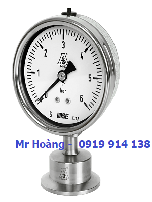 Đồng hồ áp suất dạng màng Clamp Wise P752S 