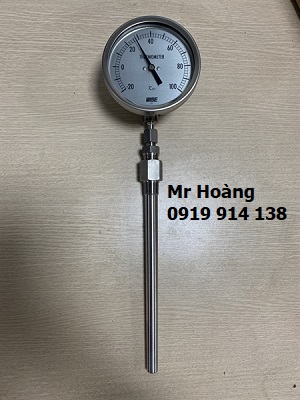 Đồng hồ nhiệt độ Wise T190 chân xoay 90 độ