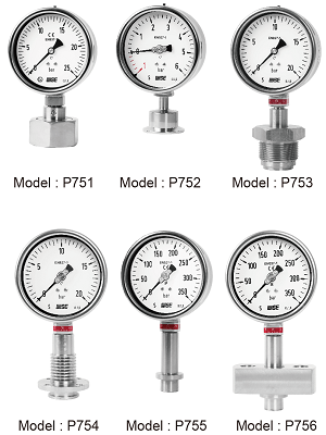 Đồng hồ áp suất dạng màng Wise P750