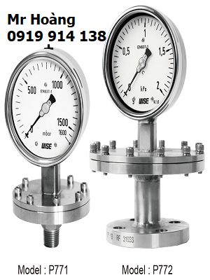 Đồng hồ áp suất màng Wise P770 Series 