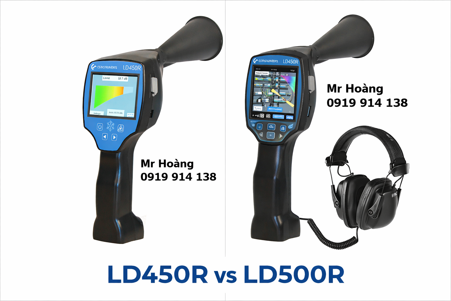 So sánh máy dò rò rỉ khí LD450R và LD500R
